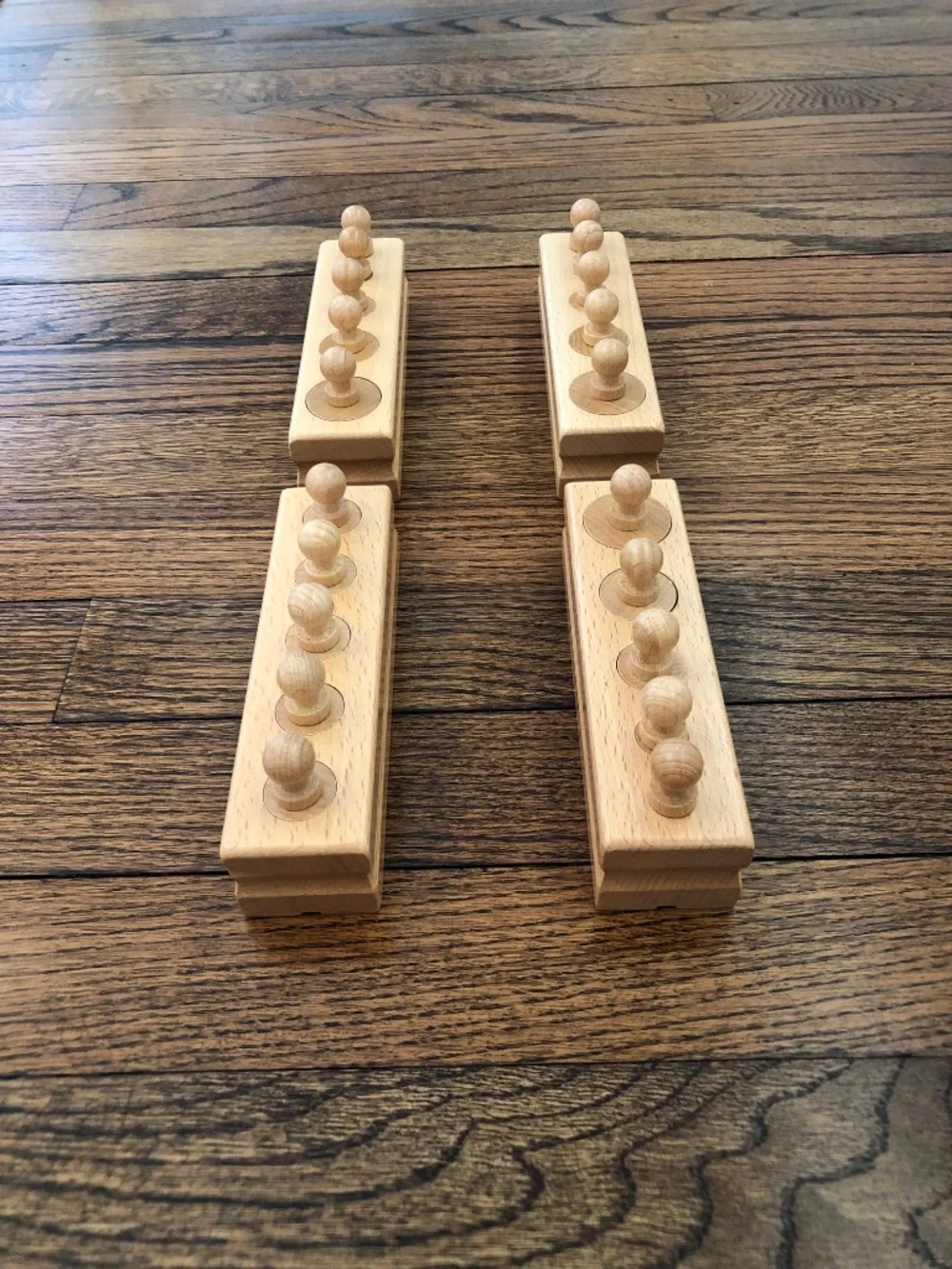 Montessori Knobbed Cylinder Blocks 4-piece Set by CANMOM